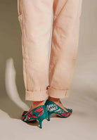 Mangará Ipê Women's Pumps - Leather - Handmade - Embroidery - 6cm Kitten Heel
