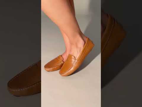Angico Calf Brown Leather Penny Loafers – video